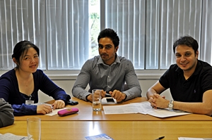 Helena, Sarim and Viral-from Leicester University at the Aniridia Network UK Conference-2013