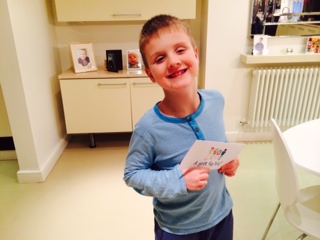 Cormac with raffle tickets