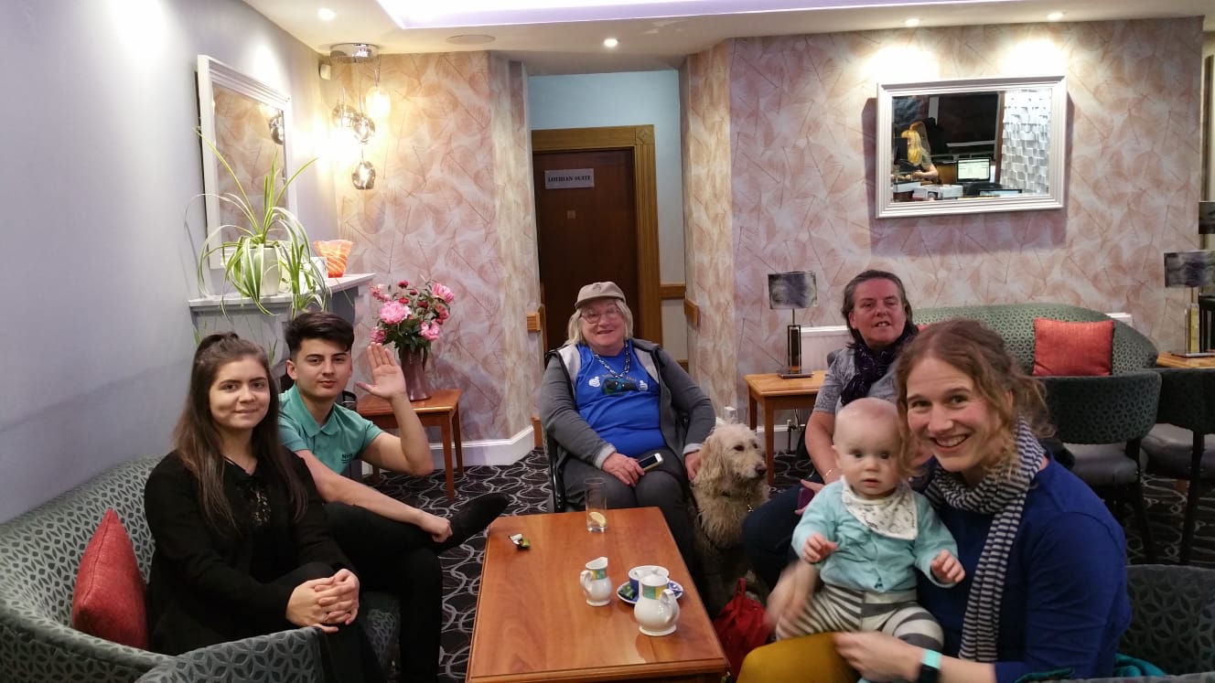 Group photo from Aniridia Network meetup in Scotland, in November 2019.