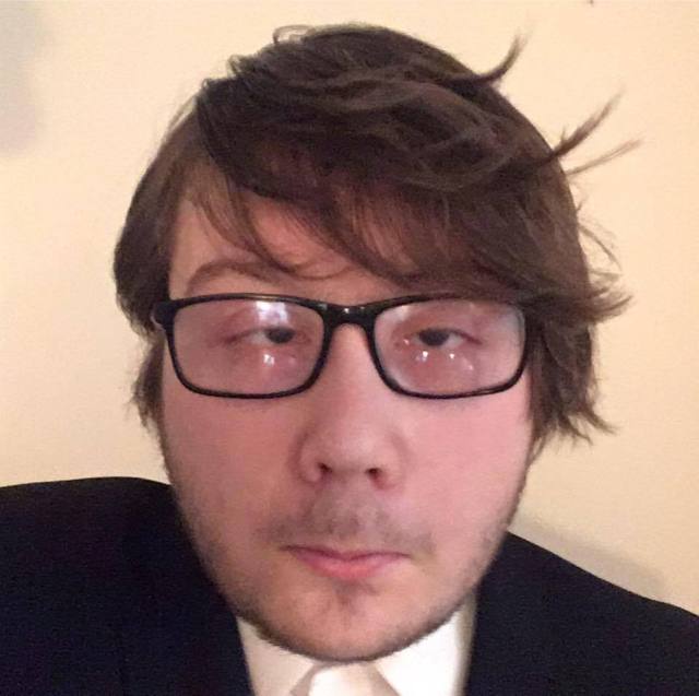 Young man wearing glasses