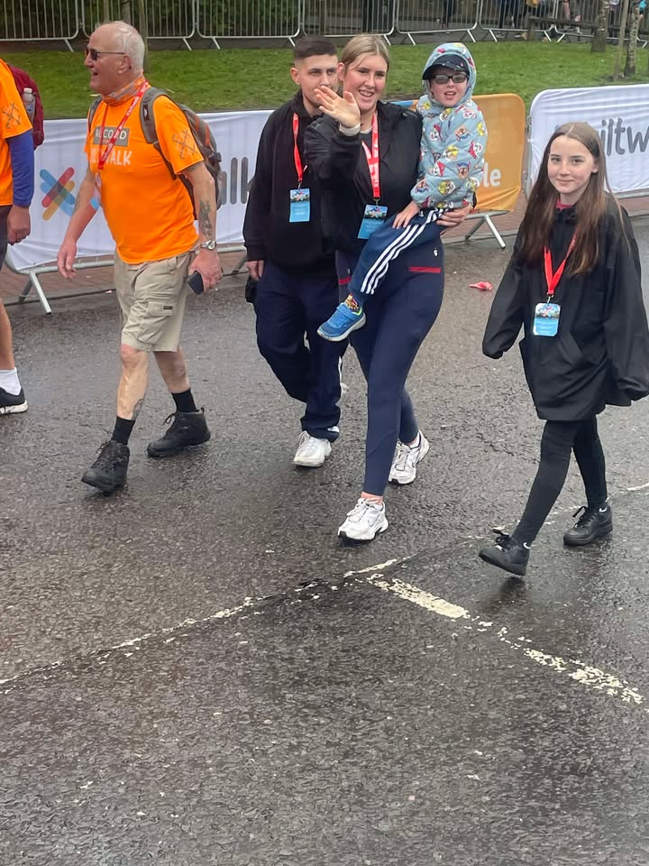 Craig, Katie, Mollie and other participants on the walk